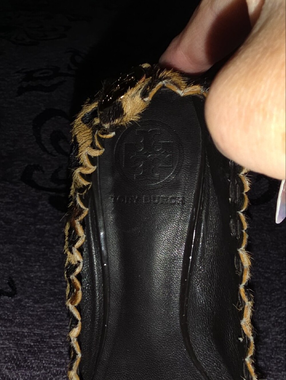 Tory Burch Tassel Ballet Flats in Brown and Black Sz 6 Says 6.5 Runs Small - Picture 7 of 16